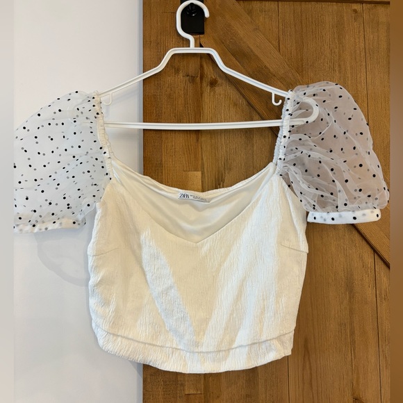 WHITE ZARA TOP - Picture 2 of 2